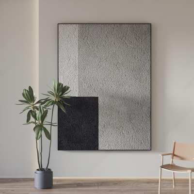 现代黑白挂画3D模型下载